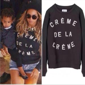 Zoe Karssen black creme de la creme Beyoncé crewneck sweatshirt small